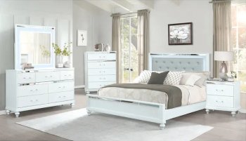 5189 Bedroom Set 5Pc in White by Lifestyle w/Options [SFLLBS-5189 White]