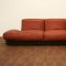 Modern Leather Sectional Sofa with Extendable Side Tables