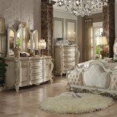 Picardy Bedroom 26880 in Antique Pearl by Acme w/Options