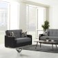 Carlton Sofa Bed & Loveseat Set in Gray Fabric w/Options