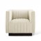 Conjure Accent Chair in Beige Velvet by Modway