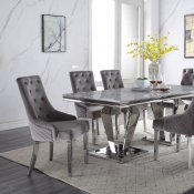 Satinka Dining Table 68265 Gray Faux Marble by Acme w/Options
