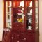 Cherry Finish Casual Contemporary Dining Room w/Chrome Accents