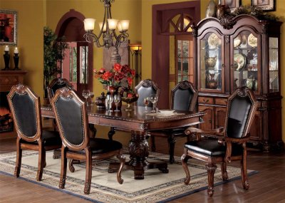 Chateau De Ville Dining Table 04075 in Cherry by Acme w/Options