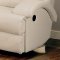 White Bonded Leather Motion Living Room Sofa w/Options