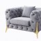 Jelanea Chair LV01408 in Gray Velvet by Acme w/Options