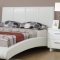 F9241 Bedroom Set by Boss in White w/Leatherette Upholstered Bed