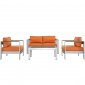 Shore Outdoor Patio Sofa 4Pc Set Choice of Color 2567 by Modway