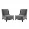 Confident Accent Lounge Chair Set of 2 in Gray Velvet by Modway