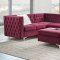 Jaszira Sectional Sofa 6Pc 57330 in Burgundy Velvet by Acme