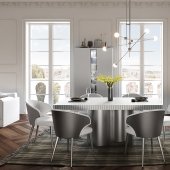 Wave Dining Table in White by ESF w/Options