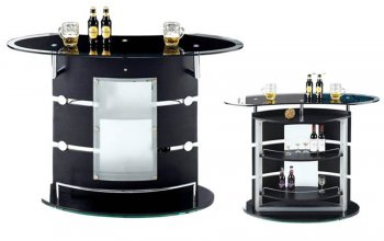 Bar Table With Glass Top And Base [AEBF-B8016]