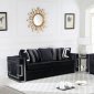 LCL-015 Sofa & Loveseat Set in Black Velvet