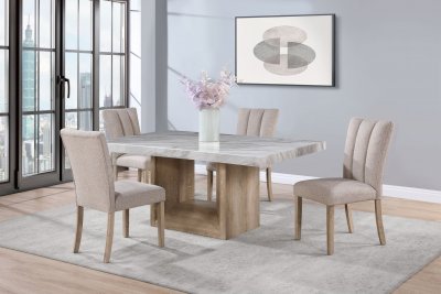 D02DT Dining Room Set 5Pc by Global w/D8683DC Chairs