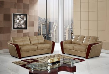 UFM206 Sofa in Ivory Bonded Leather by Global w/Options [GFS-UFM206]