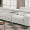 378 Sectional Sofa in Light Gray Leather by ESF