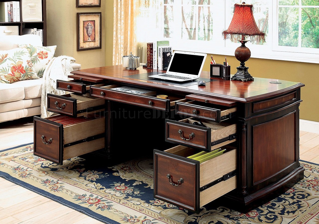 Strandburg Transitional Cherry Black Office Desk - Shop for Affordable Home  Furniture, Decor, Outdoors and more