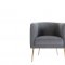 Cloak Accent Arm Chair in Gray Fabric by Bellona