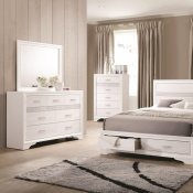 Miranda 205111 Bedroom Set 5Pc in White by Coaster w/Options