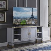 House Marchese TV Stand 91993 in Pearl Gray by Acme
