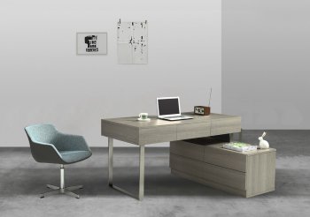 KD12 Modern Office Desk in Matte Grey by J&M [JMOD-KD12 Matte Grey]