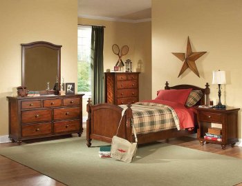 Aris B1422 Kids Bedroom in Brown Cherry by Homelegance w/Options [HEKB-B1422 Aris]
