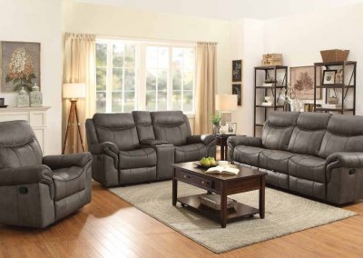 Sawyer Motion Sofa 602334 in Taupe Fabric by Coaster w/Options