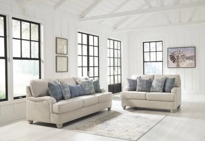 Traemore Sofa & Loveseat Set 27403 in Linen Fabric by Ashley