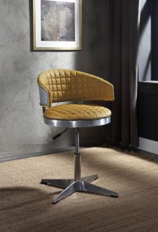 Brancaster Adjustable Swivel Bar Chair 96470 in Turmeric by Acme