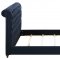 Gresham Upholstered Bed 300653 in Navy Blue Fabric by Coaster