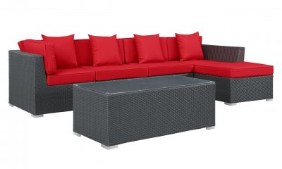 Signal Outdoor Patio Sectional 5Pc Set Choice of Color by Modway