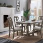 Zumala Dining Table Marble Top 73260 in Weathered Oak w/Options