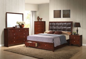 Ilana Bedroom 24590 5Pc Set in Brown Cherry by Acme w/Options [AMBS-24590 Ilana]