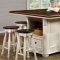 Sabrina CM3199WC-PT Counter Height Table in Off-White / Cherry