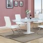 Grace Dining Table 5Pc Set in White w/Janet Chairs by Chintaly