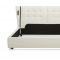 Milan Upholstered Bed in White Full Leather by Beverly Hills