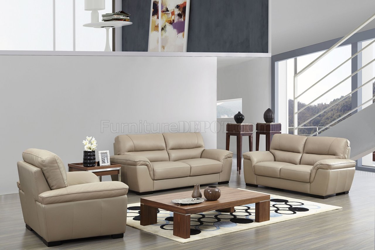 Leather By Esf W Optional Loveseat Chair, Italian Leather Living Room Sets