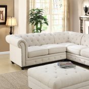 Stanford II Sectional Sofa CM6270IV in Ivory Fabric w/Options