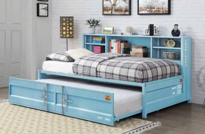Cargo Daybed 38265 in Aqua w/Storage & Trundle by Acme