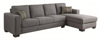 500311 Norland Sectional Sofa by Coaster in Grey Fabric [CRSS-500311 Norland]