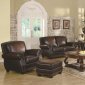 Brown Leather Classic Sofa & Loveseat Set w/Optional Items