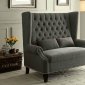 Alcacer Accent Loveseat Bench CM-BN6223 in Gray Fabric