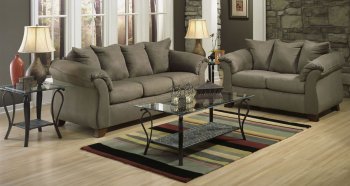 Sage Microfiber Elegant Modern Sofa & Loveseat Set w/Options [AFS-4600-Sage]