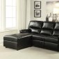 Artha Motion Sofa 51555 in Black Bonded Leather Match by Acme