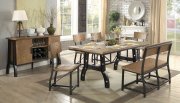 Kirstin Dining Table CM3573T in Rustic Oak w/Options