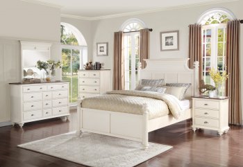 Floresville Bedroom 1821 in White by Homelegance w/Options [HEBS-1821 Floresville]