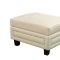 Ferrara Sofa 655 in Cream Bonded Leather w/Optional Items