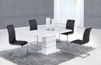 D470DT Dining Set 5Pc w/490DC Black Chairs by Global Furniture [GFDS-D470DT-D490DC-BL]