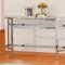 Crackle Glass Modern Coffee Table w/Chrome Framing & Options