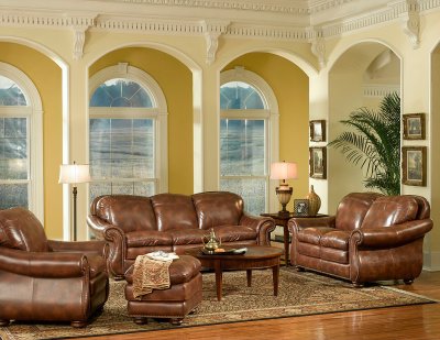 Leather Italia Duplin Sofa In Pecan W, Marlo Furniture Leather Sofa Set